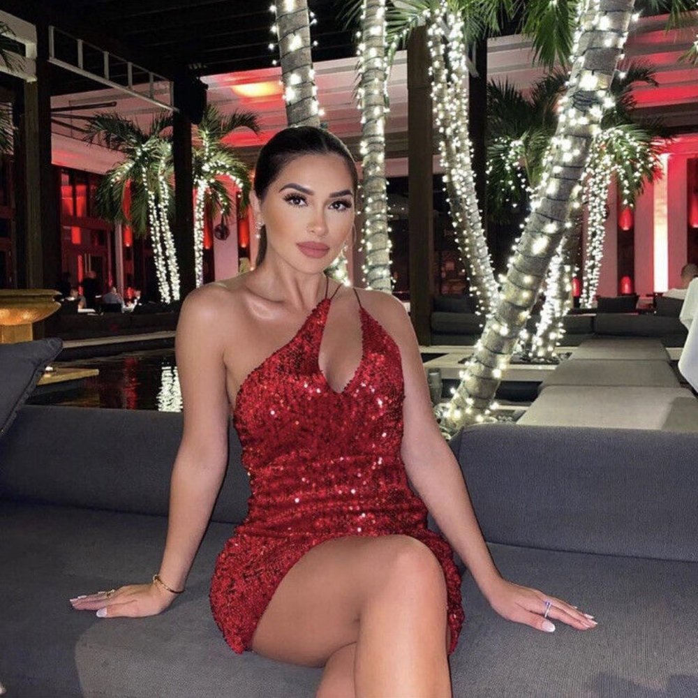ZARA | Red Sequin Dress - Picture 4 of 7